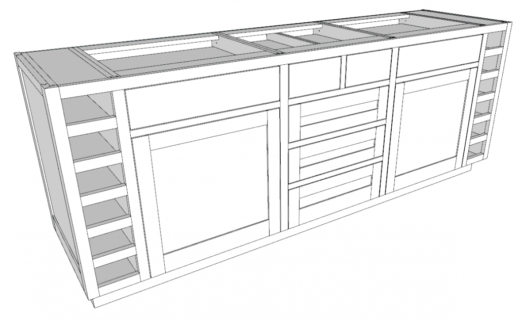 The Final Design Is a Single Cabinet Look and One Ladder Base Structure.